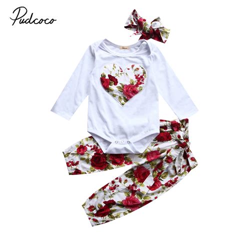 Pudcoco Marca Algod N Unids Beb Reci N Nacido Ni A Ropa Floral