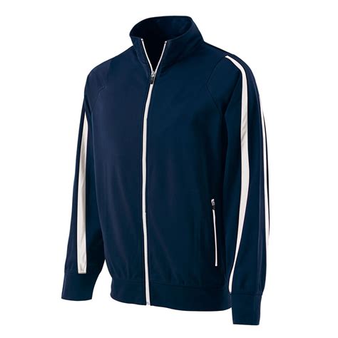 Holloway Youth Navywhite Full Zip Determination Jacket