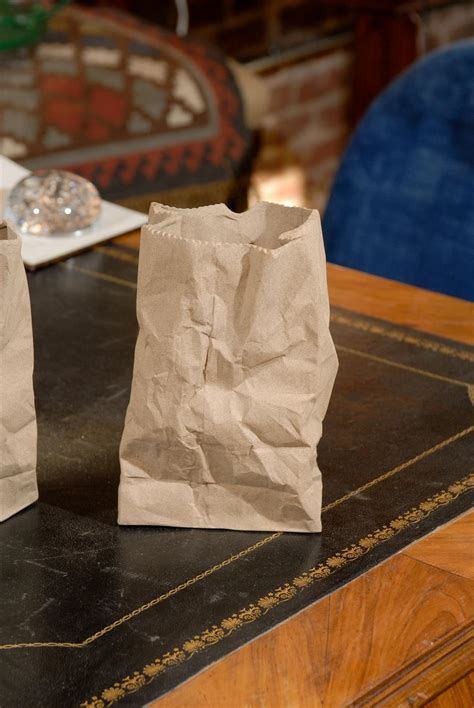 Pair Of Ceramic Paper Bag Vases At 1stdibs Gearys Beverly Hills Paper