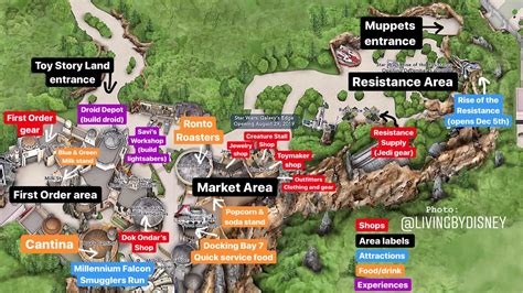 Map Of Star Wars Galaxys Edge In Walt Disney World Living By Disney