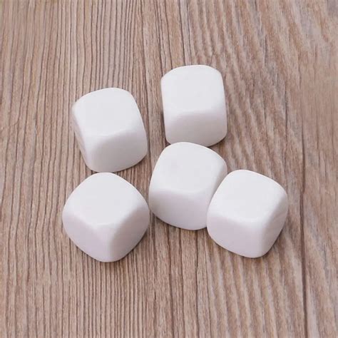 Dados Poli Dricos De Caras Para Juego De Mesa Dados Blancos Acr Licos