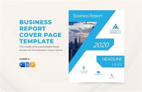 Business Report Cover Page Template in Google Docs, Word, Apple Pages ...