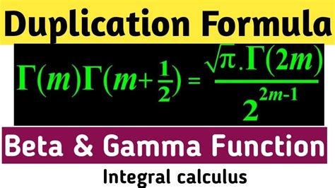 Duplication Formula Legendre Duplication Formula Beta And Gamma