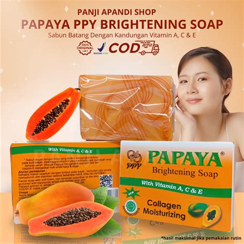 Jual Sabun Papaya Ppy Gr Original Bpom Sabun Pemutih Wajah Kulit