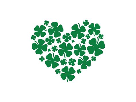 Heart Shamrock Svg Saint Patricks Day Svg St Patricks Day Svg Happy