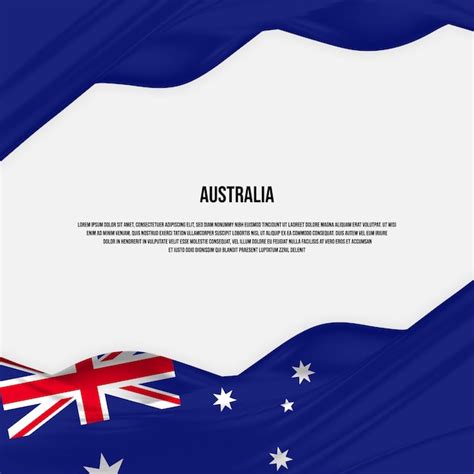 Premium Vector Australia Flag Design Waving Australian Flag Made Of