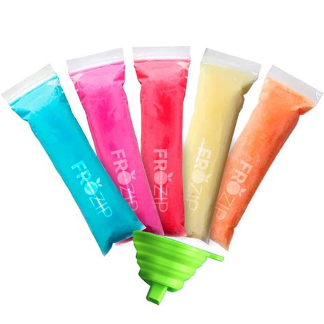 Frozip 125 Disposable Ice Popsicle Mold Bags Bpa Free Freezer Tubes