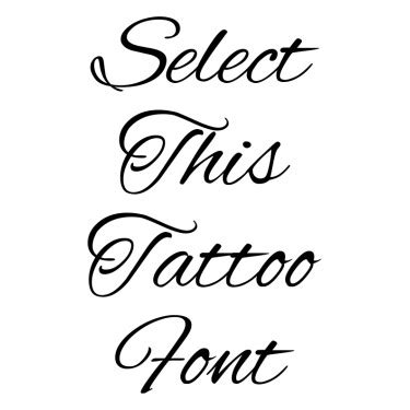 Cursive Tattoo Fonts Generator