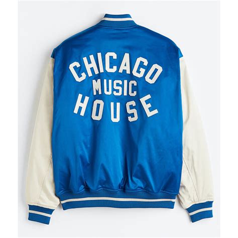 Satin Baseball Chicago House Music Jacket - Jackets Masters