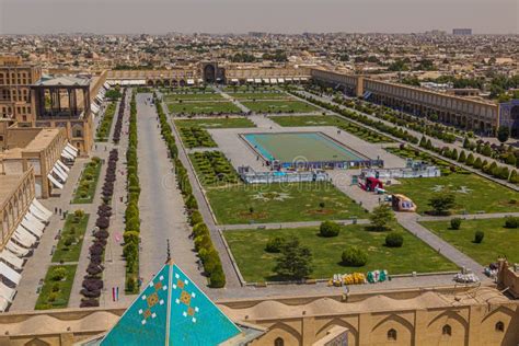 Aerial View Of Naqsh E Jahan Square In Isfahan Ir Stock Image Image