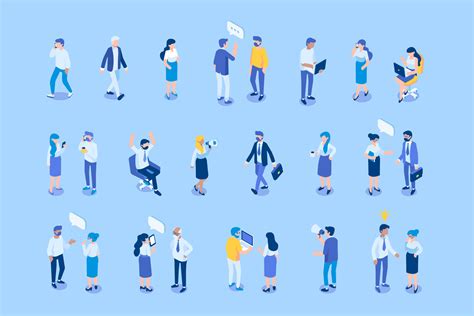 Isometric People Big Vector Set By Vector Art Thehungryjpeg