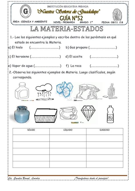 La Materia Estados Spanish Teaching Resources Teacher Life