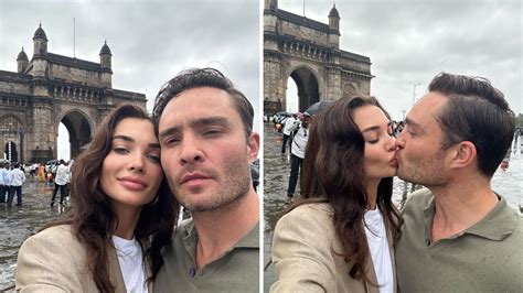 Ed Westwick Shares Kiss With Amy Jackson at the Gateway of India. View ...