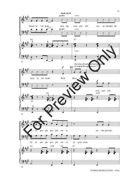 Purple People Eater (Three-Part Mixed ) arr. | J.W. Pepper Sheet Music