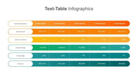 Text Table Templates For Presentation Table Template Templates