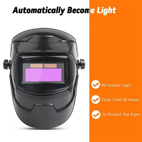 Welding Helmet Welder Mask Chameleon Large View True Color Solar Power Auto Darkening Welding