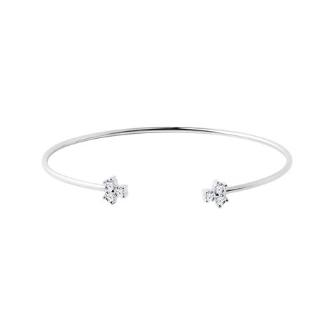 Three Diamond Bracelet In White Gold Klenota