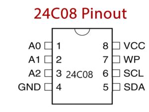 IC AT24C08AN PU27 DIP 8 EEPROM 8KBIT COM24 Faranux Electronics