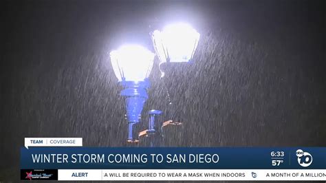 Strong Storm To Bring Heavy Rain Possible Snow To San Diego