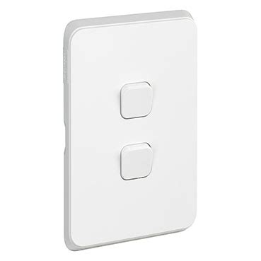 Extra Vivid White Clipsal Iconic Switch Vertical Gang Ax