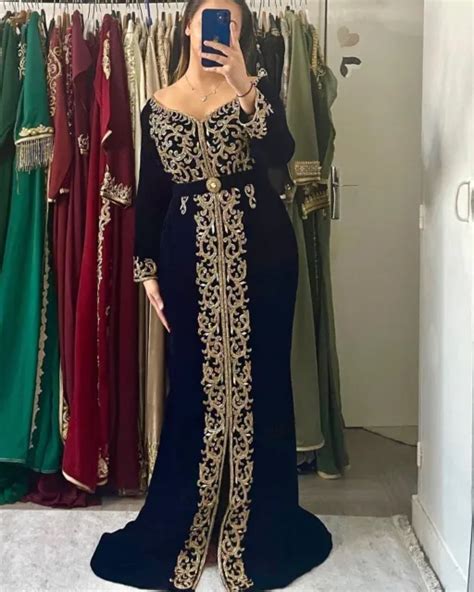 Nouveau Caftan Marocain Karakou Duba Abaya Kaftan Robe Longue Tr S