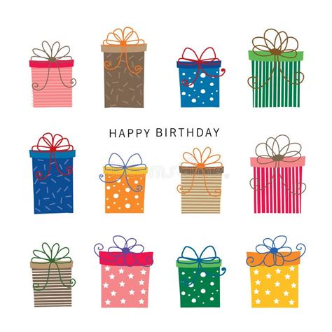 Colorful Wrapped Gift Box Birthday Vector Stock Vector - Illustration ...