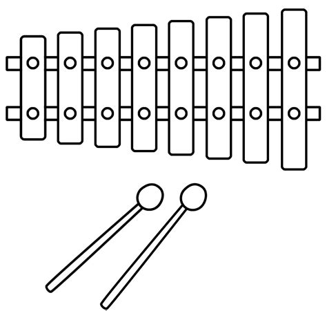 Page Xylophone Coloring Pages | Free Printable Xylophone Coloring Sheets