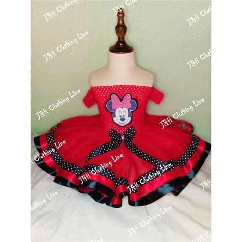 Minnie Mouse Inspired Tutu Dress Available Shoes And Headdress 1 To