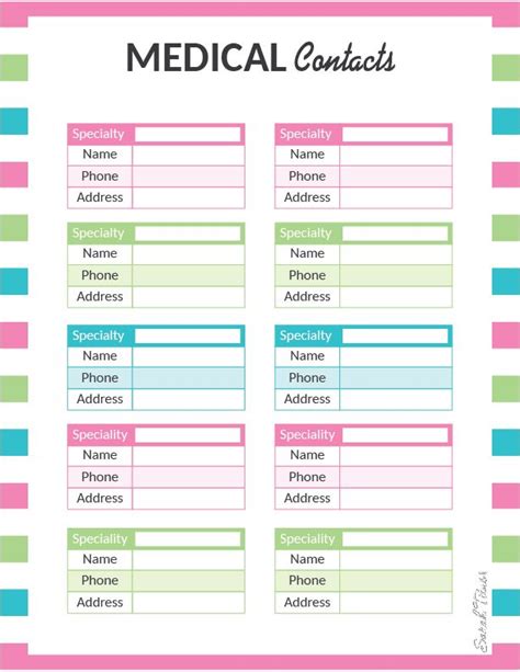 Medical Binder Printables | Medical binder printables, Medical binder ...