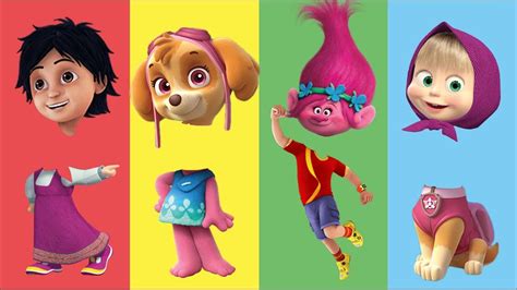 Wrong Heads Shiva Antv Masha And The Bear Trolls Paw Patrol Finger