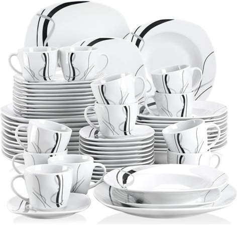 Amazon Veweet Series Fiona Piece Ceramic Dinnerware Set With