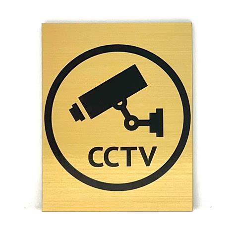 CCTV SIGN/SIGNAGE | GOLD HAIRLINE | SURVEILLANCE SIGN, SECURITY SIGN ...