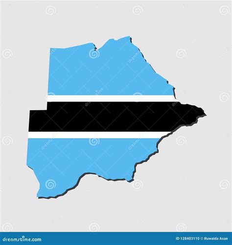 Botswana Map Flag stock illustration. Illustration of reflection ...