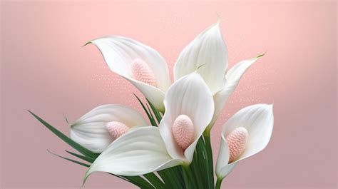 Premium Photo Floral Composition Of Spathiphyllum Peace Lilies