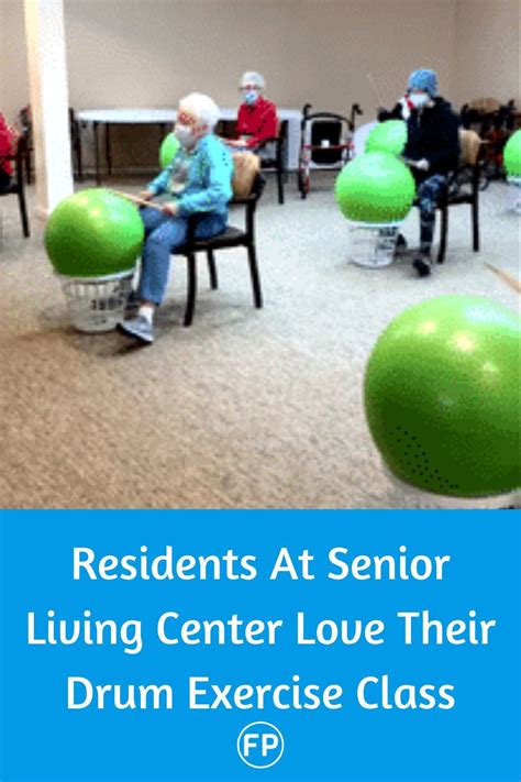 Residents At Senior Living Center Love Their Drum Exercise Class