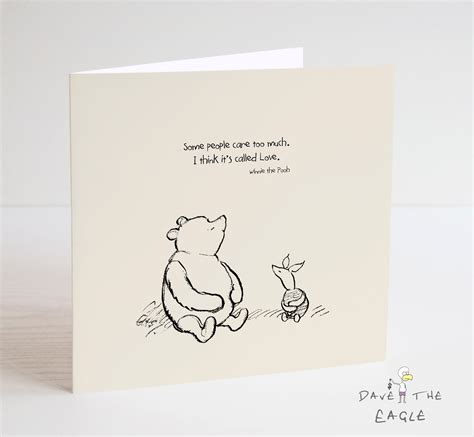 Winnie The Pooh Classic Sentiment Card Quote Birthday Etsy Uk