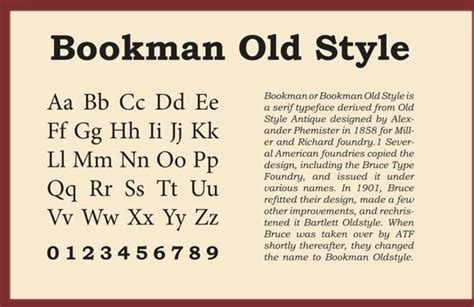 Bookman Old Style Font Free Download