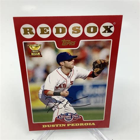 Topps Opening Day Dustin Pedroia Red Sox Nm Mt Id Ebay