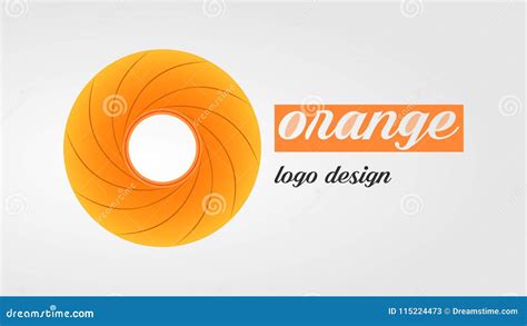 Orange Orange Circle Logo With Beautiful Orange Text Stock Vector