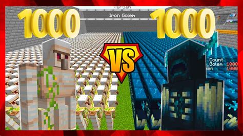 1000 Iron Golems Vs Wardensminecraft Mob Battle YouTube