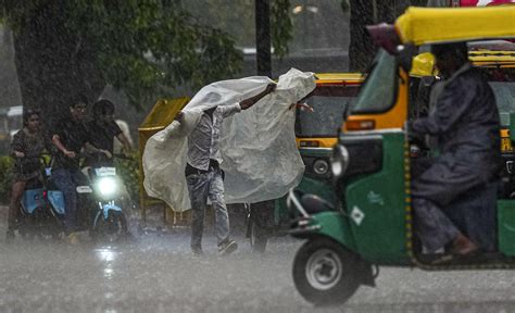 Rain Lashes Parts Of Delhi On Monday Afternoon Brings Respite From