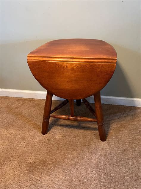 Cushman Colonial Creations Tripod Drop Leaf End Table No Etsy