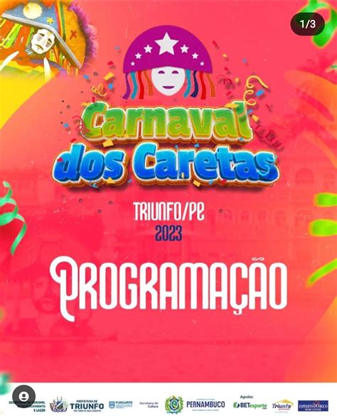 Carnaval dos Caretas 2023 anuncia programação Prefeitura de Triunfo