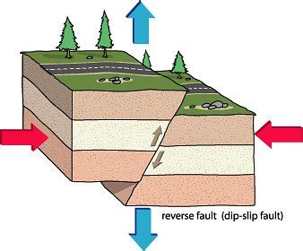 Earthquakes Clipart- reverse-fault - Classroom Clipart