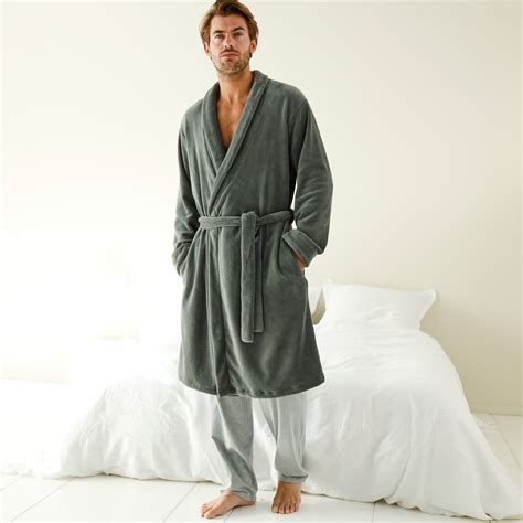 Robe De Chambre Toucher Peluche Anthracite Blancheporte