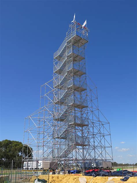 Scaffolding The Worlds Tallest Inflatable Waterslide Layher The