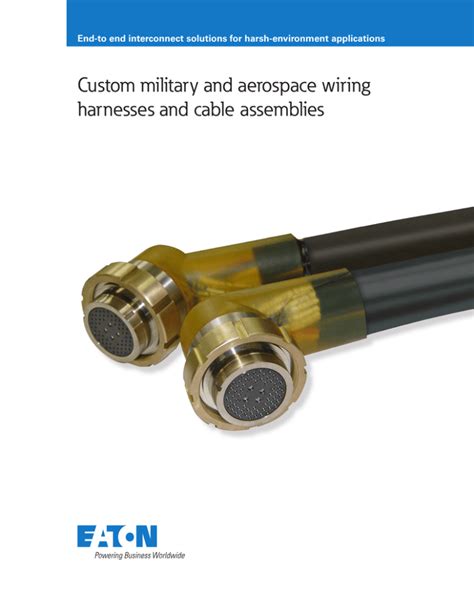 Custom Military And Aerospace Wiring Harnesses And Cable Assemblies