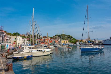 Ischia Italy May Fishing Boats Mooring At Porto D Is