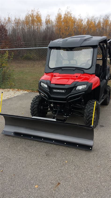 Honda Pioneer UTV With Open Trail KFI 72 Snow Plow And KFI 4500