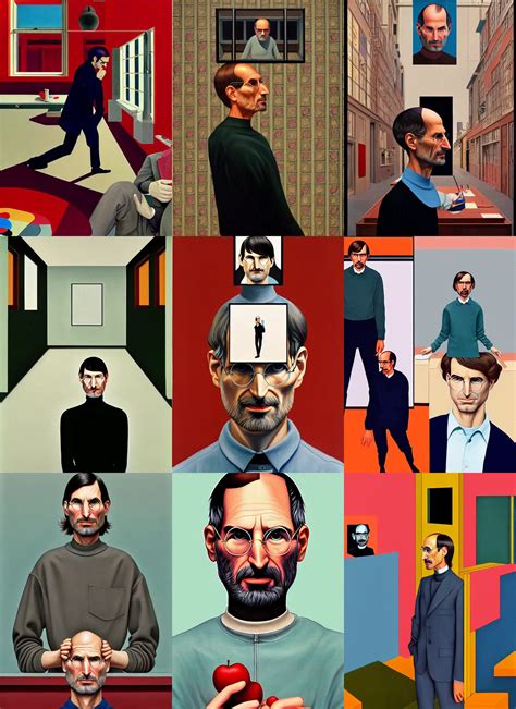 Painting Of Steve Jobs Designed By Gucci And Wes Stable Diffusion